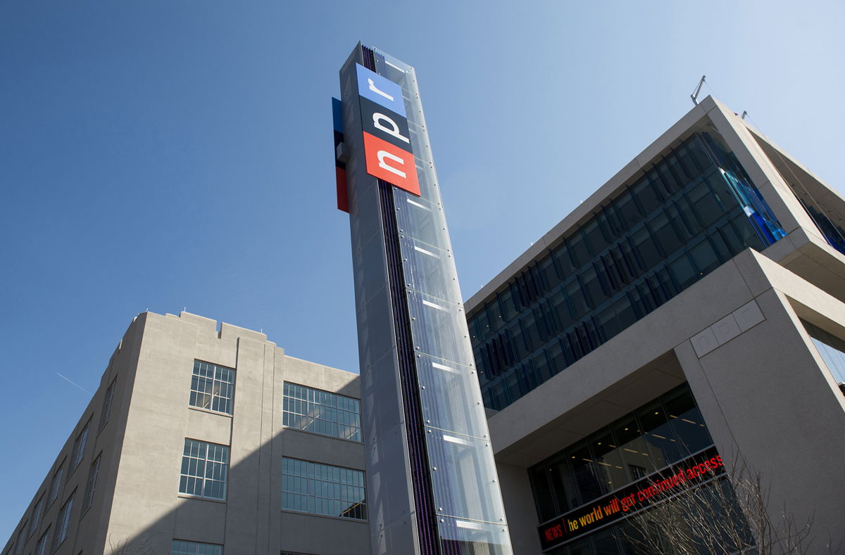 <i>Bill Clark/Getty Images</i><br/>National Public Radio will lay off 10% of its staff. The public broadcaster's headquarters in Washington are pictured here in this file image from 2013.
