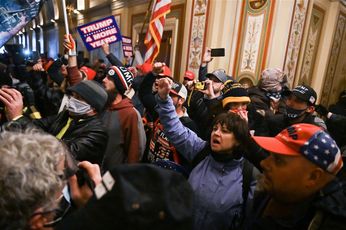 <i>Roberto Schmidt/AFP/Getty Images/File</i><br/>Trump supporters protest inside the US Capitol in Washington