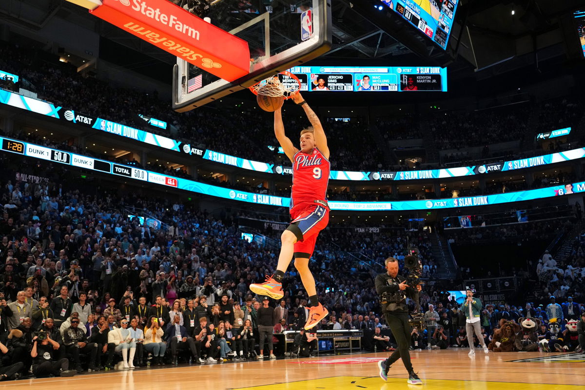 <i>Jesse D. Garrabrant/NBAE/Getty Images</i><br/>Mac McClung's gravity-defying dunks won him the contest.