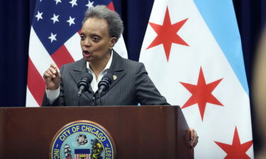 Chicago Mayor Lori Lightfoot speaks to the media following a city council meeting on February 1.
