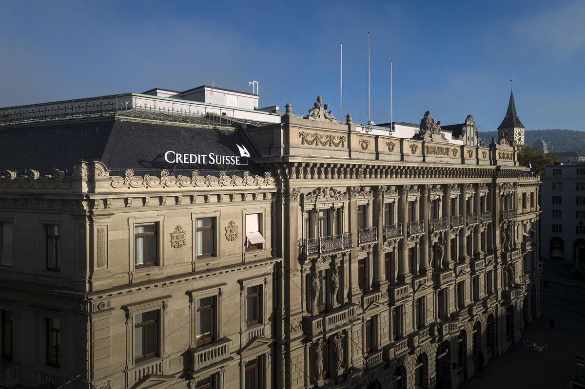 <i>Michael Buholzer/Keystone/AP</i><br/>Shares of Swiss bank Credit Suisse plunged on Tuesday on report of regulatory probe. The headquarters of Swiss bank Credit Suisse are pictured here in Zurich