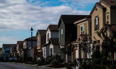 Mortgage rates rose this week after four weeks of declines. Pictured are homes in Rocklin