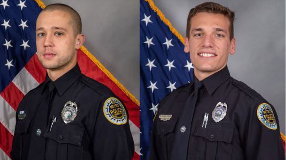 <i>MNPD/WSMV</i><br/>Metro Nashville Police officers Rex Englebert and Michael Collazo