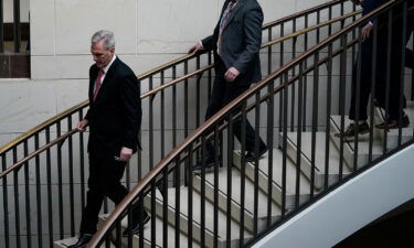 House Speaker Kevin McCarthy is seen last month walking to a meeting on Capitol Hill in Washington