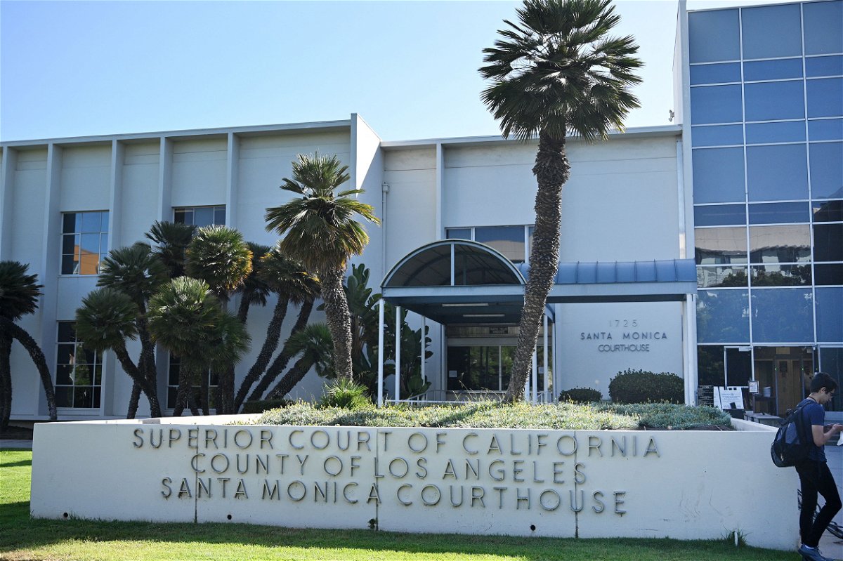<i>Robyn Beck/AFP/Getty Images/FILE</i><br/>A Southern California couple is suing a fertility clinic for fraudulent concealment claiming they mistakenly transferred an embryo carrying a rare stomach cancer gene and then falsified patient records to cover up the error. The Los Angeles Superior Court is pictured here in June of 2022.