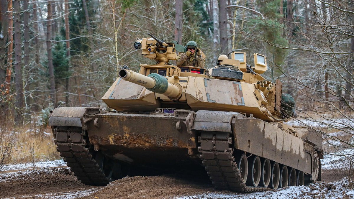 <i>Staff Sgt. Matthew A. Foster/US Army National Guard</i><br/>The US will accelerate delivery of tanks to Ukraine by sending older M1-A1 Abrams tank models (pictured here).