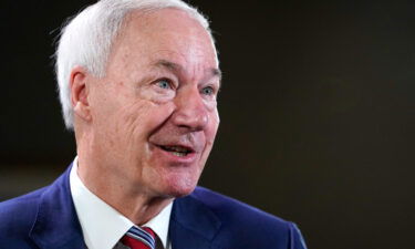 Asa Hutchinson is seen during an interview in Washington