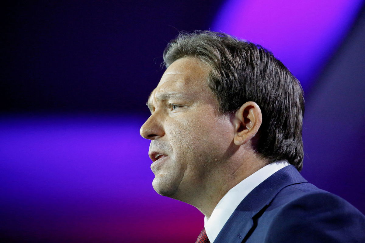 <i>Marco Bello/Reuters/FILE</i><br/>Republican Florida Gov. Ron DeSantis speaks during his 2022 election night party in Tampa