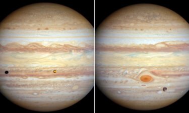 The Hubble Space Telescope captured these images of Jupiter. (From left) In November 2022