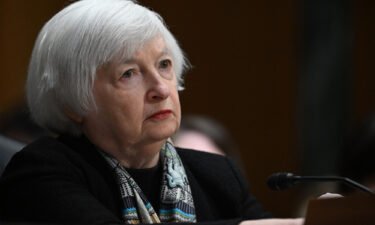 US Treasury Secretary Janet Yellen testifies before the Senate Finance Committee on the proposed budget request for 2024