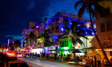 The party looks set to go on well into the night in Miami's South Beach