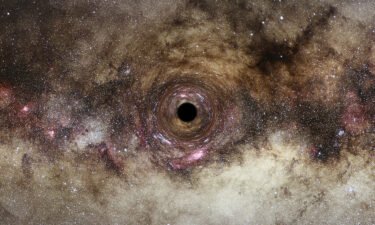 An artist's impression of a black hole in the Milky Way galaxy.