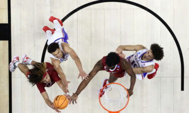 The Razorbacks held on to defeat the Jayhawks.