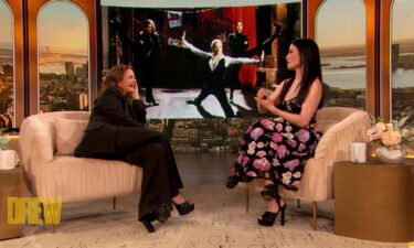 Drew Barrymore and Lucy Liu on Barrymore's talk show.