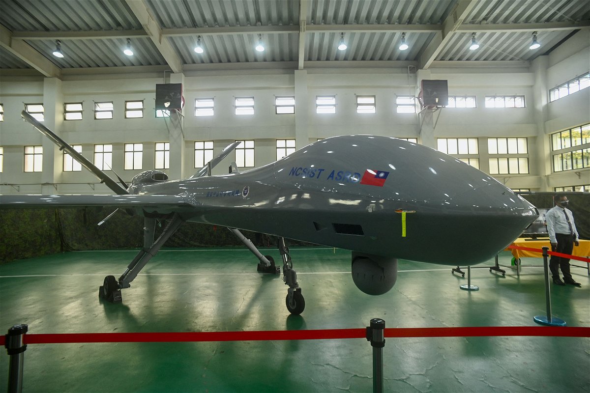 <i>Sam Yeh/AFP/Getty Images</i><br/>A Taiwanese state-owned military weapons developer unveiled five new types of indigenous military drones on March 14
