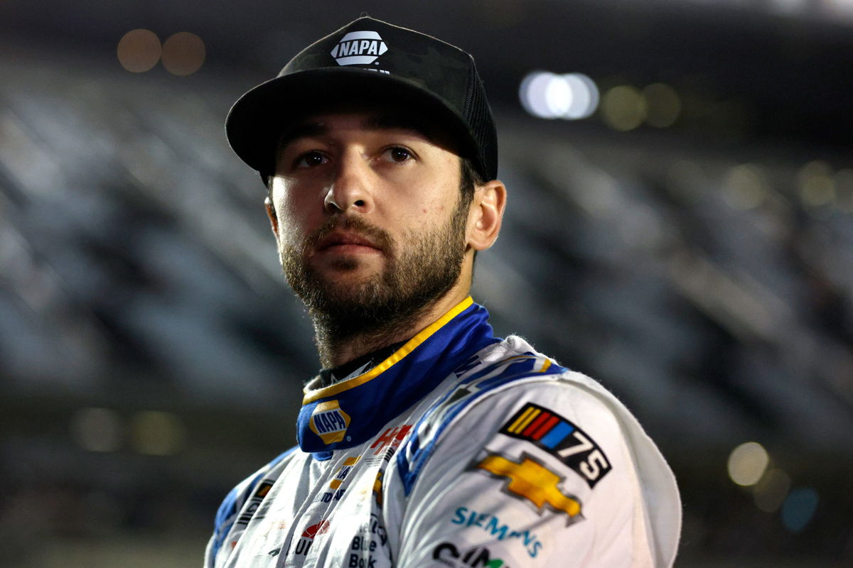 <i>Sean Gardner/Getty Images</i><br/>NASCAR driver Chase Elliott will miss Sunday's race in Las Vegas after injuring his leg while snowboarding in Colorado. Elliott is pictured on February 15