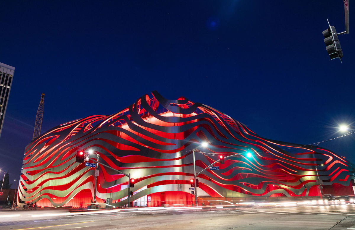 <i>Valerie Macon/AFP/Getty Images</i><br/>The KPF-designed Petersen Automotive Museum in LA.