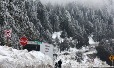 A series of winter storms dropped more than 100 inches of snow in the San Bernardino Mountains in Southern California on March 6
