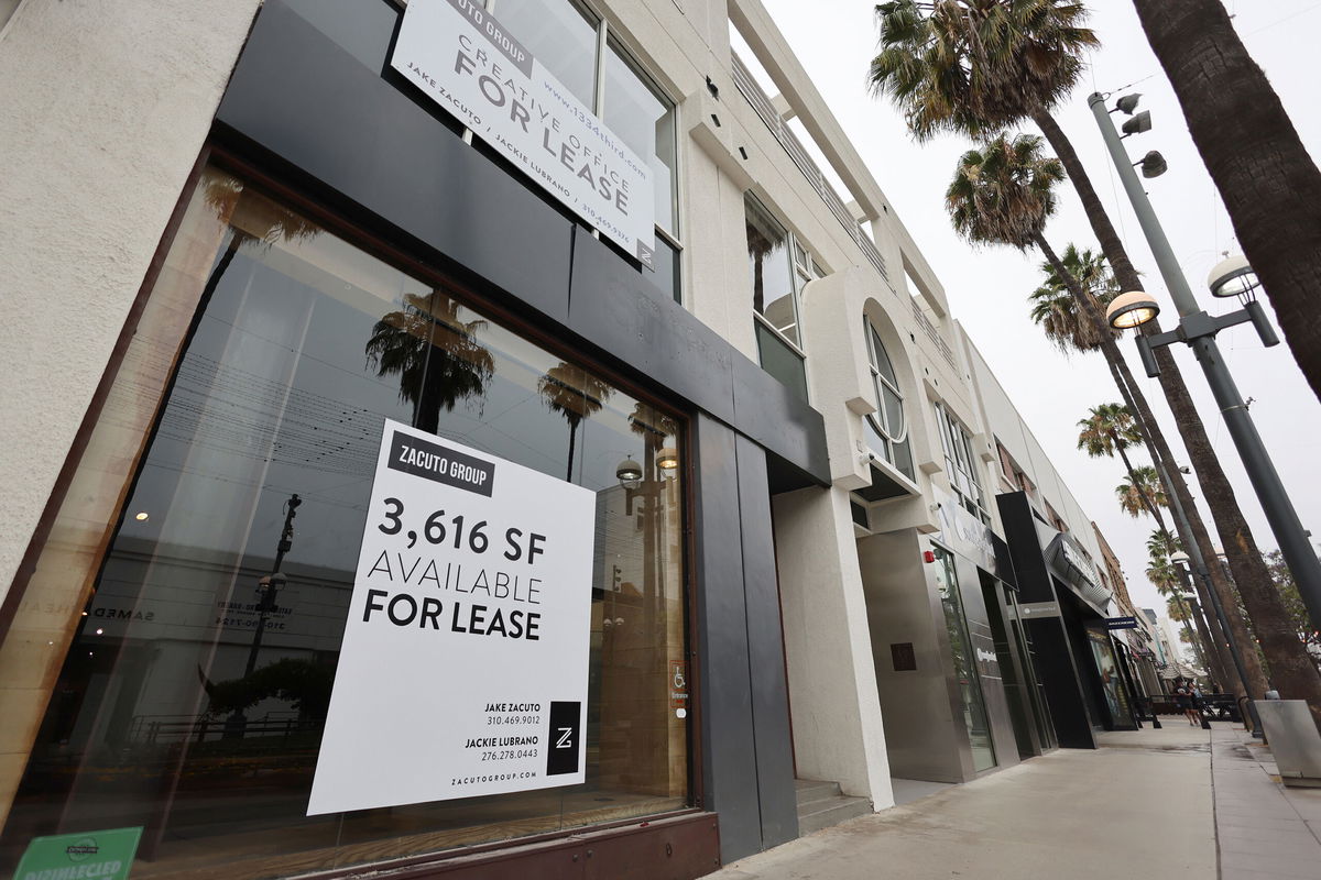 <i>Lucy Nicholson/Reuters</i><br/>Commercial real estate is in trouble. Pictured is an empty retail store in Santa Monica