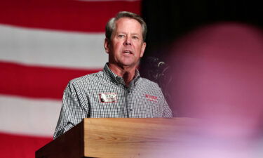 Georgia Republican Gov. Brian Kemp speaks at a campaign event in Kennesaw