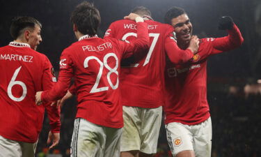 Wout Weghorst was emotional after  scoring United's fourth goal of the match.