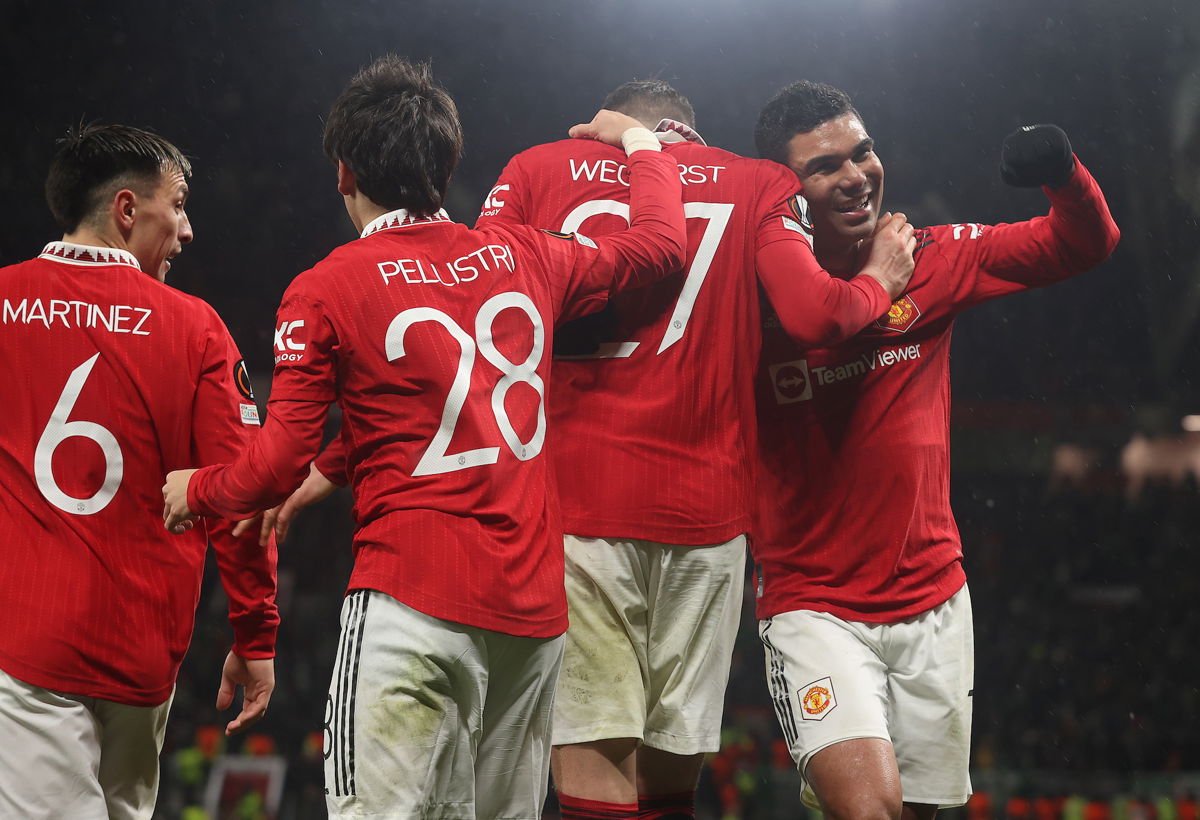 <i>Matthew Peters/Manchester United/Getty Images</i><br/>Wout Weghorst was emotional after  scoring United's fourth goal of the match.