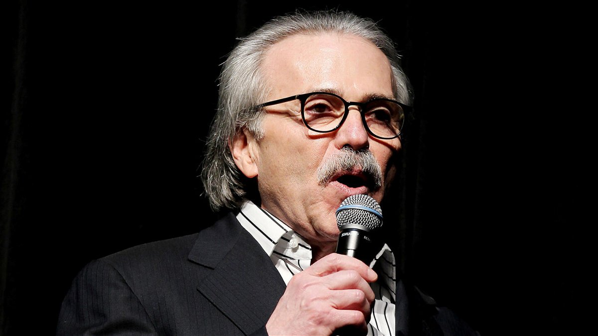 <i>Marion Curtis/Reuters</i><br/>The former head of the company that publishes the National Enquirer met on March 27 with the Manhattan grand jury investigating former President Donald Trump's alleged role in a scheme to pay hush money to an adult film star. David Pecker is seen here in New York in 2014.