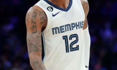 Ja Morant #12 of the Memphis Grizzlies looks on during the game against the Philadelphia 76ers on February 23 at the Wells Fargo Center in Philadelphia. The NBA's Memphis Grizzlies announced on March 4 that Morant "will be away from the team for at least the next two games."