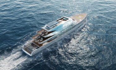 The superyacht concept is to feature "wings" with mirrored glass that reflect its surroundings.