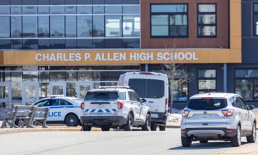 Police say a student has been arrested on suspicion of stabbing people at a high school on Canada's Atlantic coast.