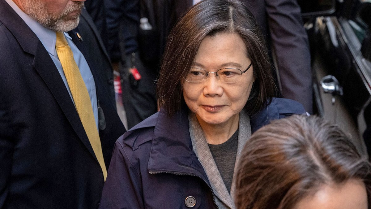 <i>Jeenah Moon/Reuters</i><br/>Taiwan's President Tsai Ing-wen leaves the Lotte Hotel in Manhattan in New York City on March 29.