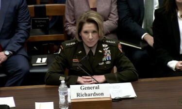 Gen. Laura Richardson speaks during a House Armed Services Committee hearing on March 8.