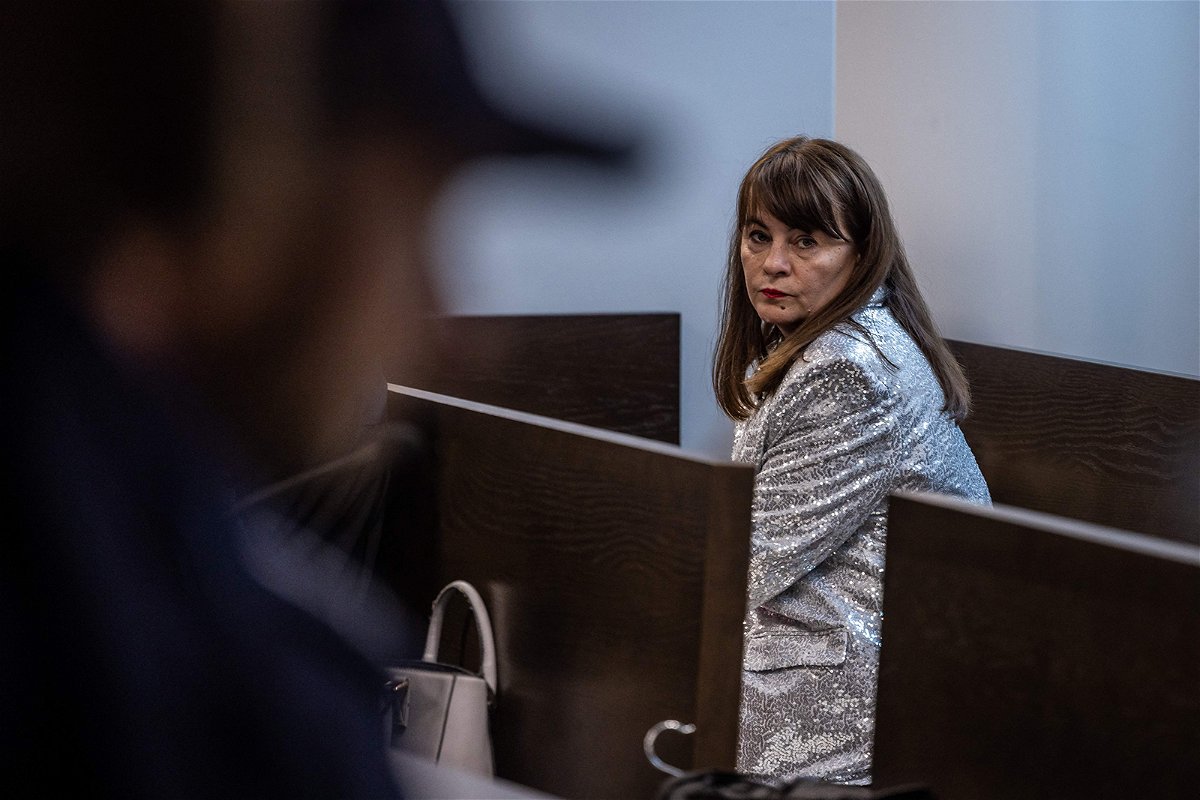 <i>Wojtek Radwanski/AFP/Getty Images</i><br/>Polish activist Justyna Wydrzynska is pictured in the courtroom after being found guilty of giving abortion assistance in Warsaw