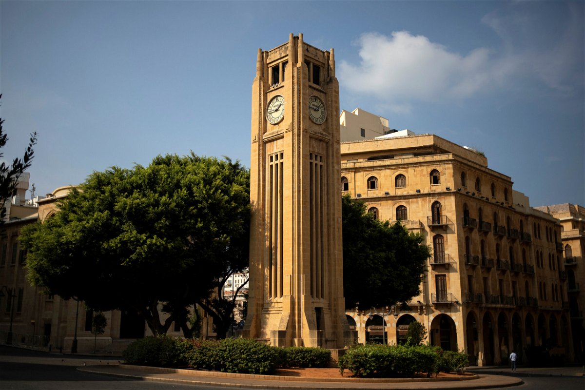 <i>Alkis Konstantinidis/Reuters</i><br/>The clock tower at Nejmeh Square in downtown Beirut