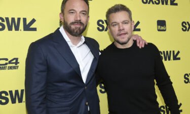 Ben Affleck (L) and Matt Damon attend the premiere of "Air" during the 2023 SXSW festival on March 18 in Austin
