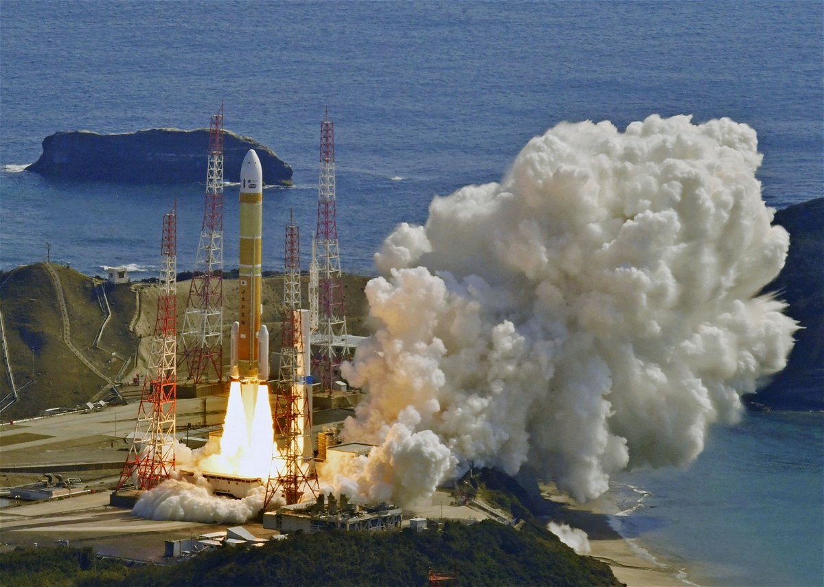 <i>Kyodo/Reuters</i><br/>Japan's H3 rocket launch