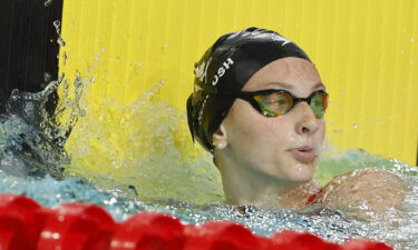 Canada's Summer McIntosh -- pictured after winning gold in the Women's 200m Individual Medley during the Commonwealth Games in August 2022 -- broke a world record Tuesday.