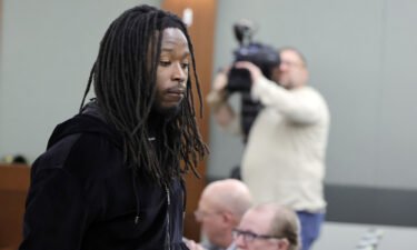 Alvin Kamara appears in Clark County District Court on an initial arraignment at the Regional Justice Center on March 2