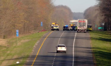 Police at the scene of a crash that left dead and a woman critically injured in Robertson County