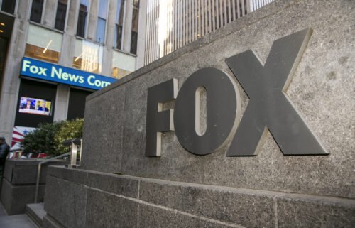 The Fox News producer who sued the network last week over her Dominion testimony says she was fired. Pictured are the Fox News studios and headquarters in New York City on March 21.