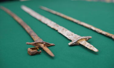 The Ukrainian stolen artifacts included three metal swords