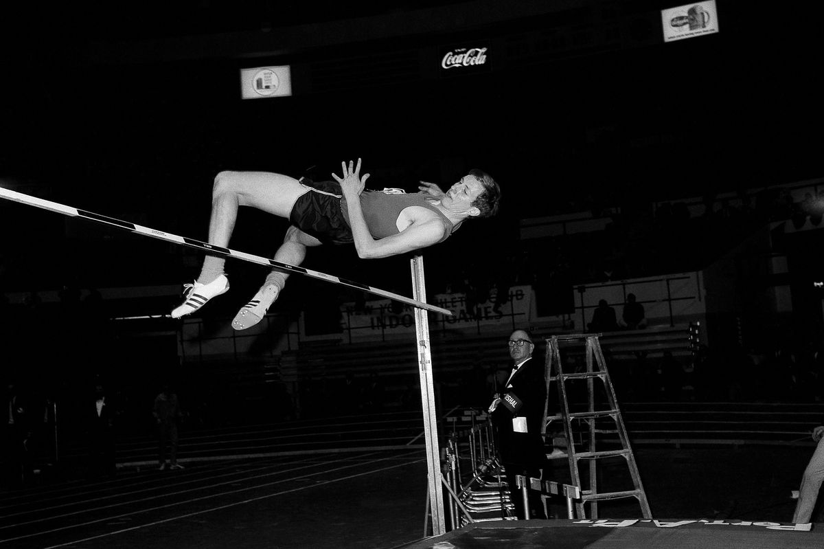 <i>AP</i><br/>Fosbury's signature technique was the 