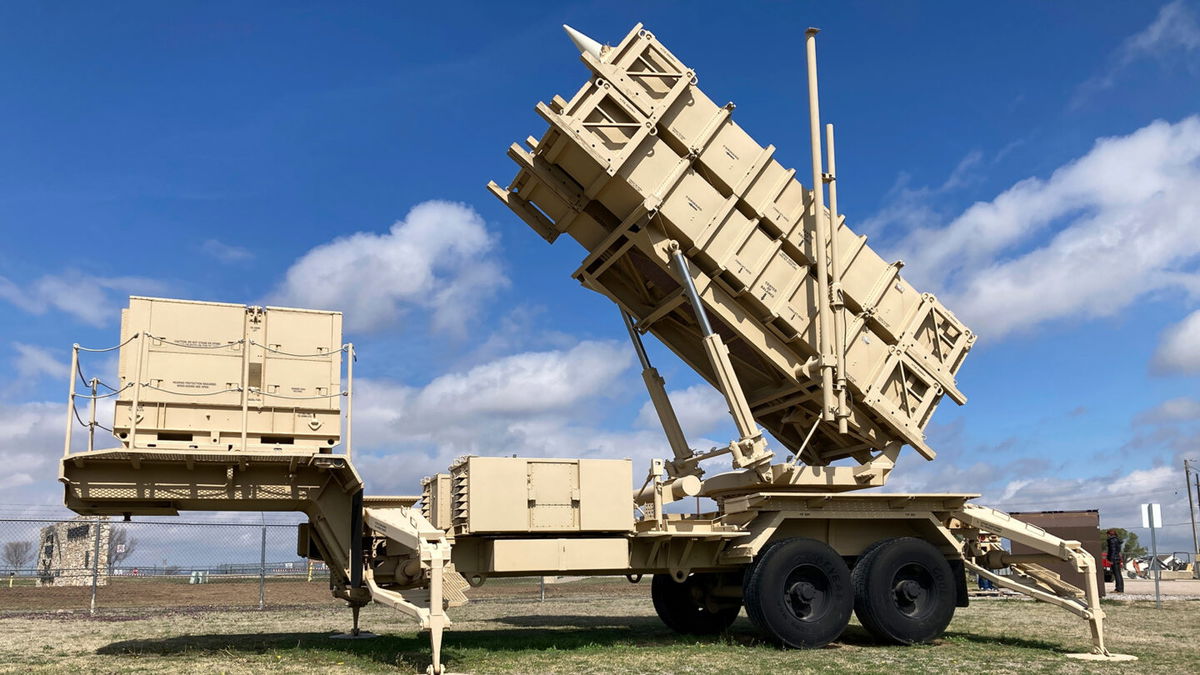 <i>Sean Murphy/AP</i><br/>A Patriot missile mobile launcher is displayed outside the Fort Sill Army Post near Lawton