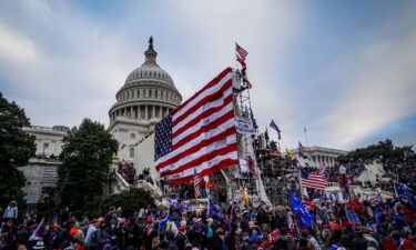 Trump supporters near the US Capitol following a "Stop the Steal" rally on January 6