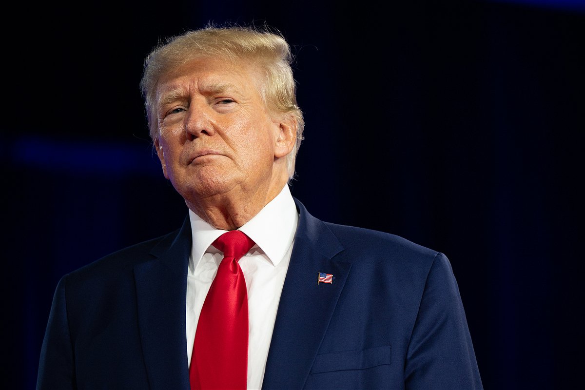 <i>Brandon Bell/Getty Images</i><br/>Former President Donald Trump said Saturday he expects to be arrested in connection with the investigation by the Manhattan District Attorney next week and called for protests as a result.