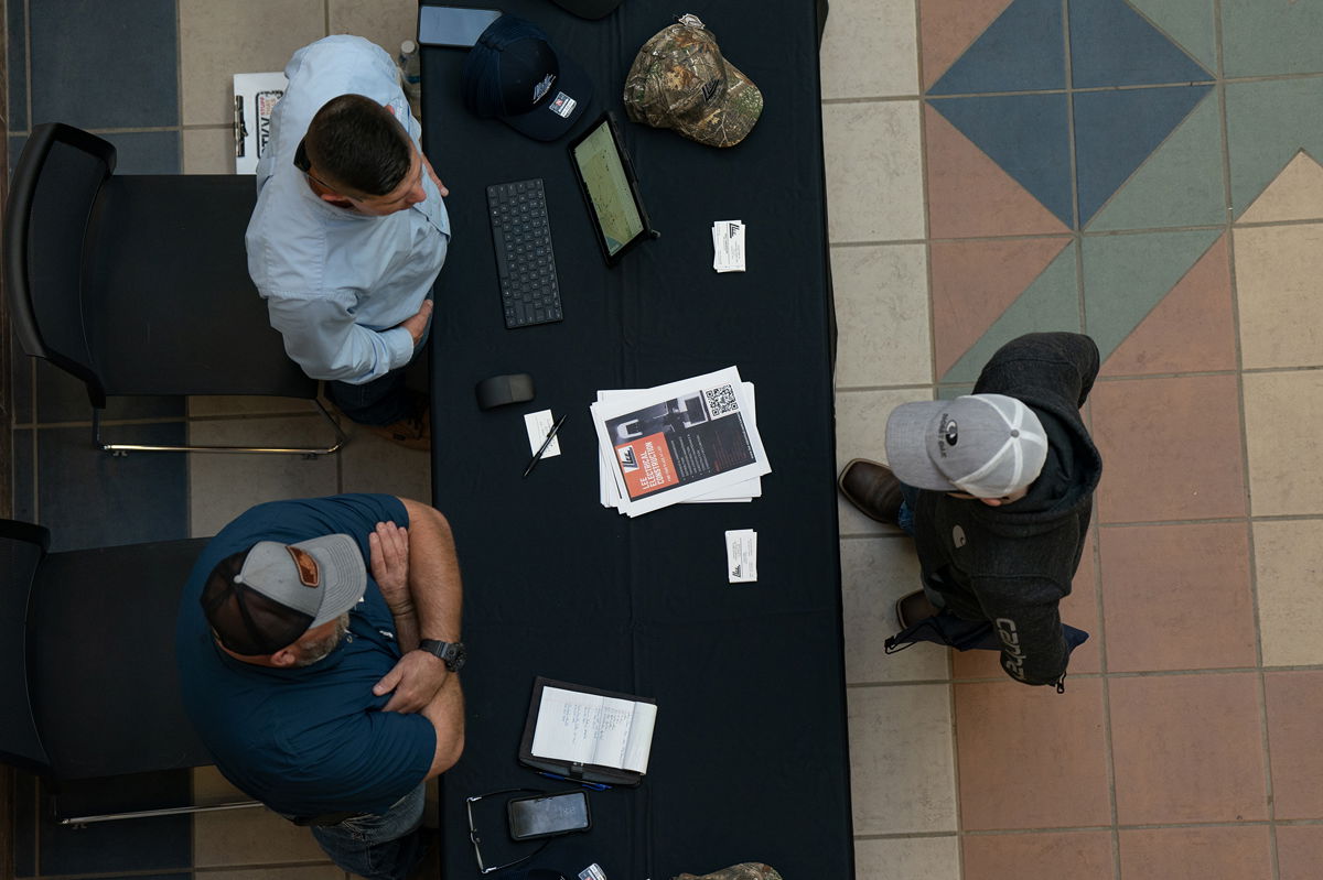 <i>Allison Joyce/Bloomberg/Getty Images</i><br/>The heavily anticipated jobs report for March is coming out Friday. Pictured is a jobs fair in Wilmington