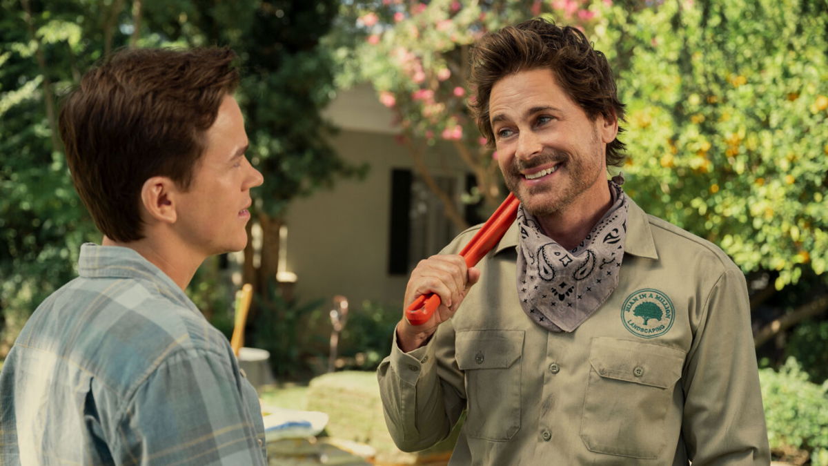 <i>John P. Fleenor/Netflix</i><br/>John Owen Lowe and Rob Lowe in the Netflix comedy 