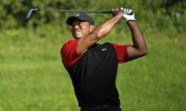 Tiger Woods is pictured here during the final round of the Genesis Invitational on February 19.