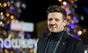 Jeremy Renner arrives for a "Hawkeye" screening in London in November 2021.