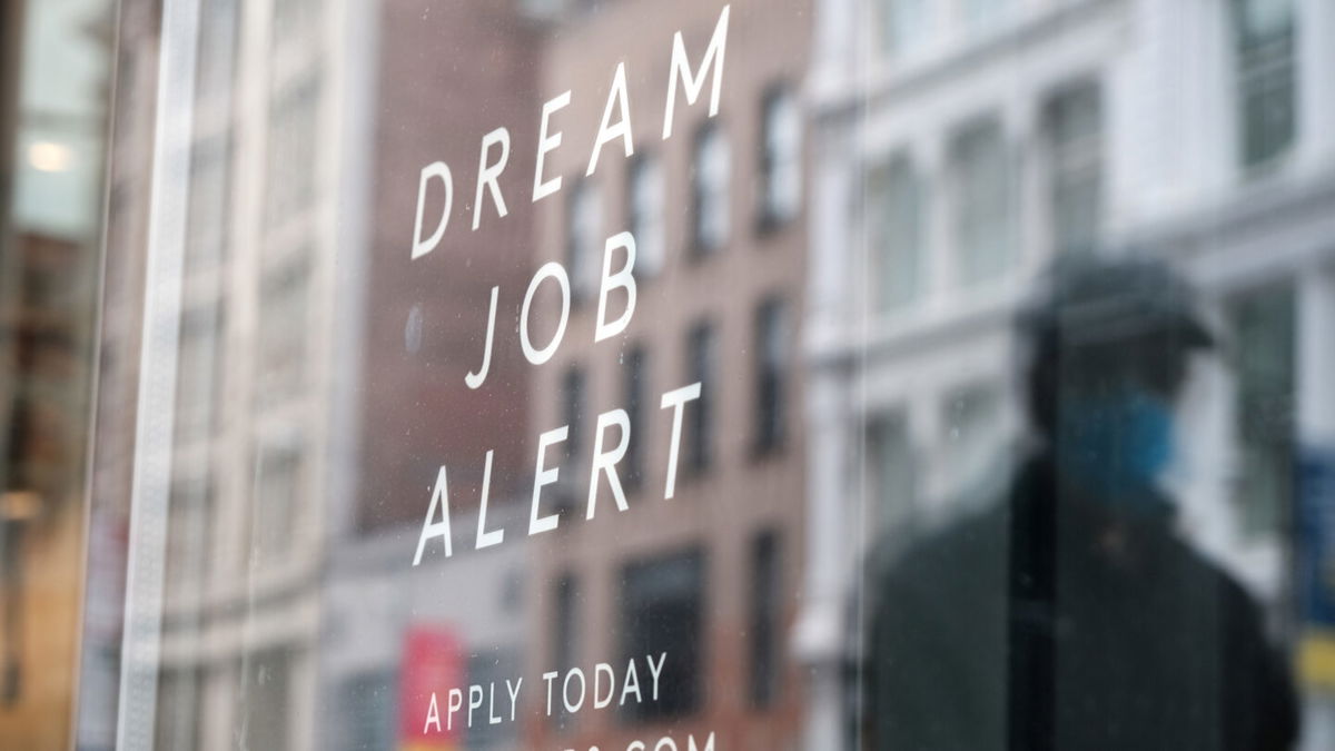 <i>Spencer Platt/Getty Images</i><br/>A 'help wanted' sign is displayed in a Manhattan store on May 6